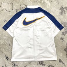 画像2: 90's【NIKE】LOGO ZIP UP SHIRT / Mens M (2)