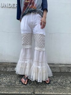 画像10: 【Wiz&Witch】"UNITED" VINTAGE LACE FLARE PANTS / W29 (10)