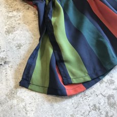 画像3: COLOR STRIPE PATTERN SHEER SHIRT S/S JACKET / Ladies L (3)