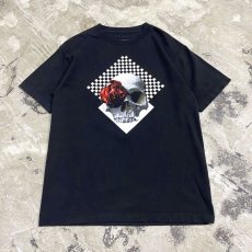 画像1: SKULL ROSE GRAPHIC PRINT S/S TEE / Mens M / MADE IN USA (1)