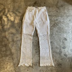 画像1: 【Wiz&Witch】"UNITED" VINTAGE LACE DENIM PANTS / W28 (1)