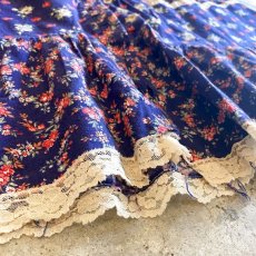 画像7: 70's FLORAL PATTERN LACE SKIRT / W30~W31 (7)