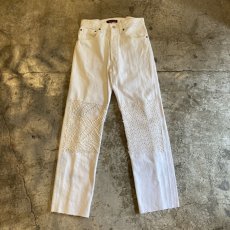 画像1: 【Wiz&Witch】"UNITED" KNEE PATCH LACE JEANS / W28 (1)