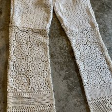 画像5: 【Wiz&Witch】"UNITED" VINTAGE LACE DENIM PANTS / W28 (5)