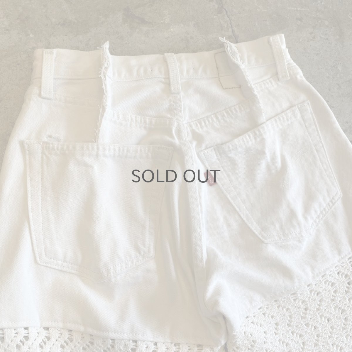 画像8: 【Wiz&Witch】"UNITED" VINTAGE LACE DENIM PANTS / W28 (8)