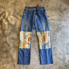 画像1: 【Wiz&Witch】"UNITED" KNEE PATCH DENIM PANTS / W29 (1)