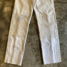 画像7: 【Wiz&Witch】"UNITED" KNEE PATCH LACE JEANS / W28 (7)