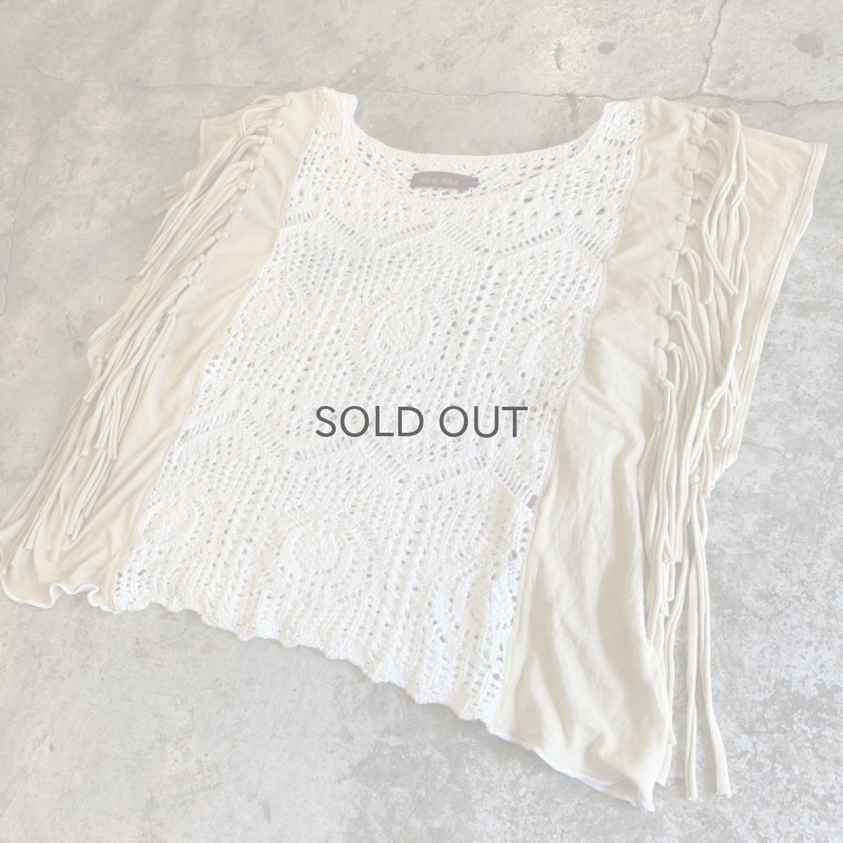 画像4: 【Wiz&Witch】"UNITED" LACE FRINGE TOPS / OS (4)