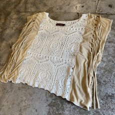 画像4: 【Wiz&Witch】"UNITED" LACE FRINGE TOPS / OS (4)