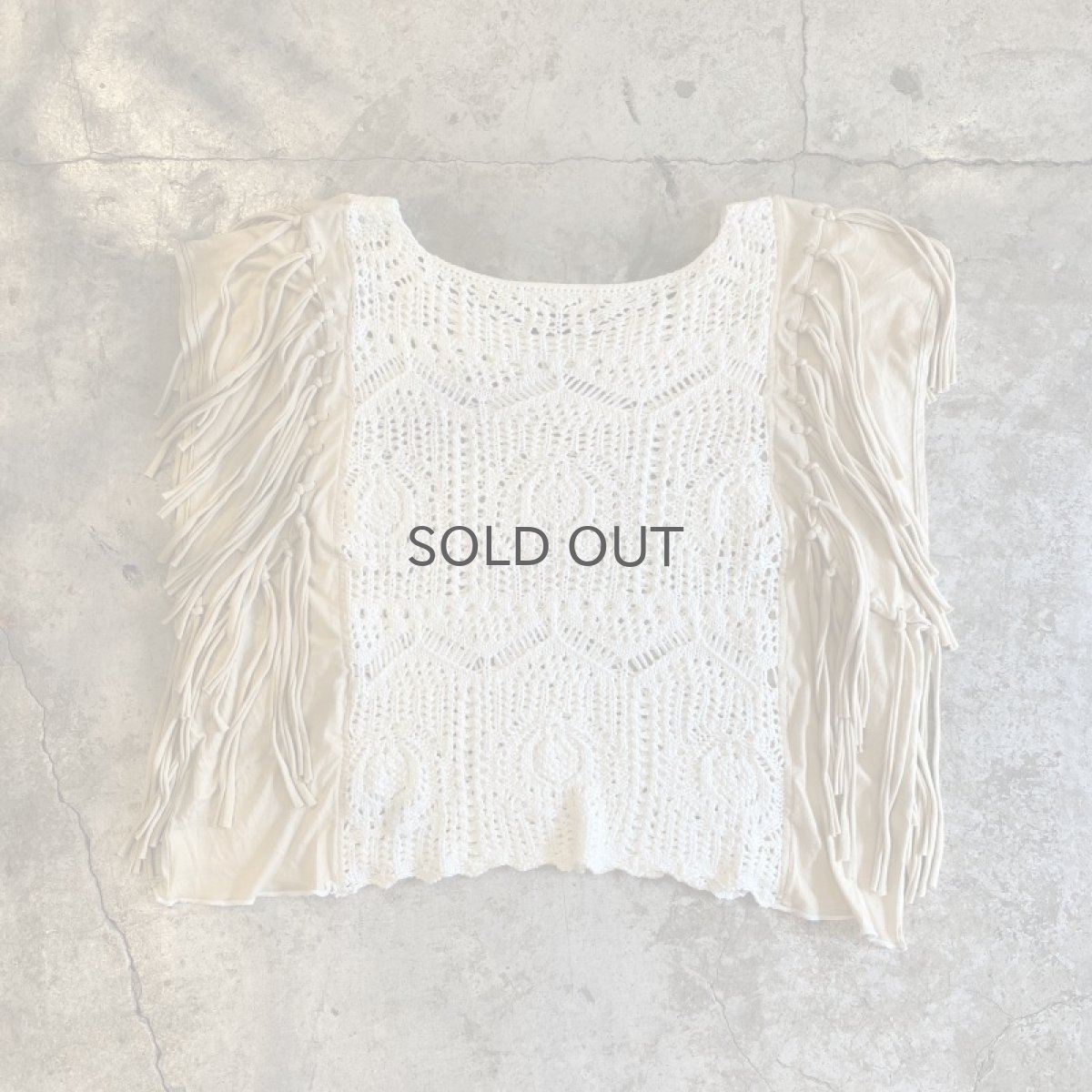 画像2: 【Wiz&Witch】"UNITED" LACE FRINGE TOPS / OS (2)