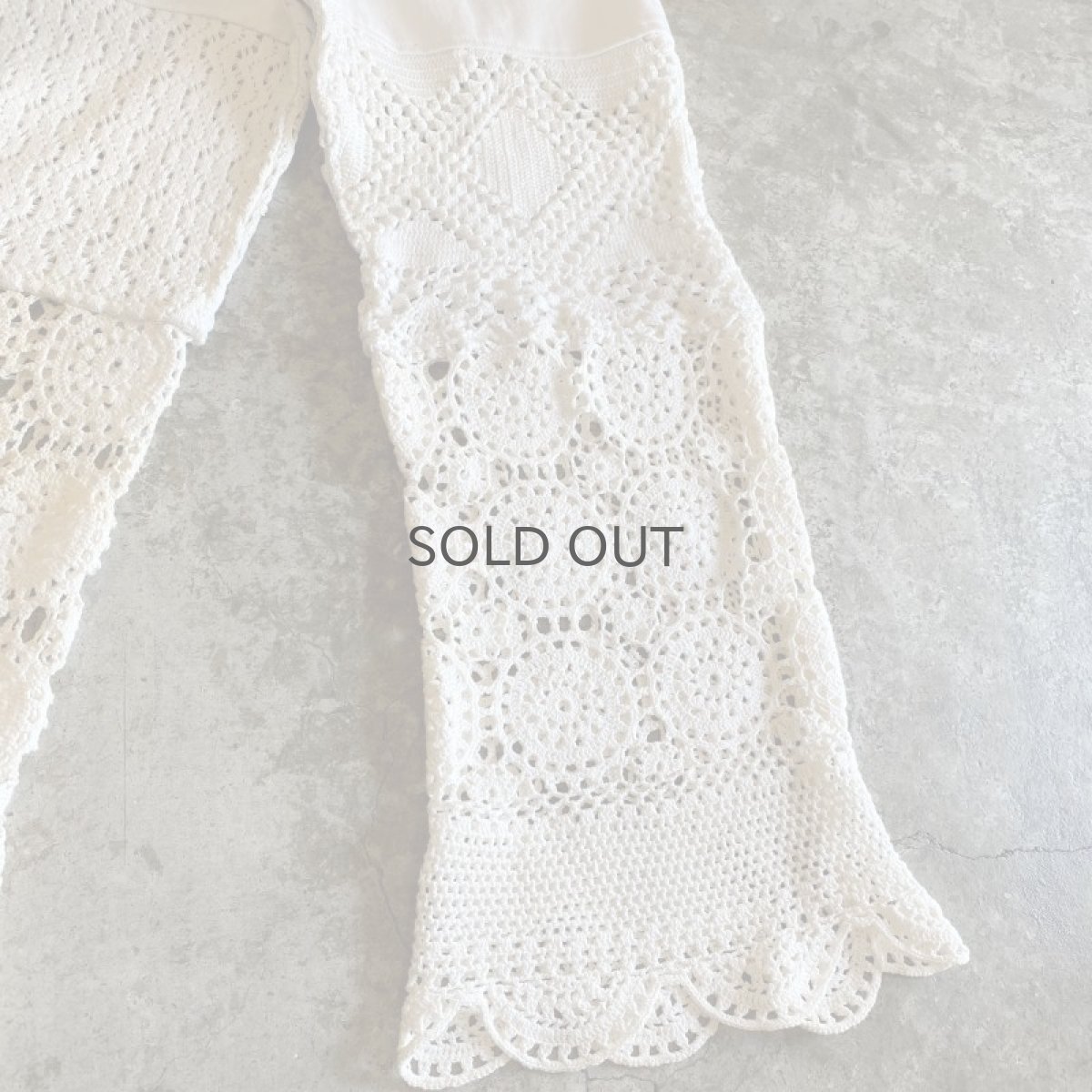 画像6: 【Wiz&Witch】"UNITED" VINTAGE LACE DENIM PANTS / W28 (6)