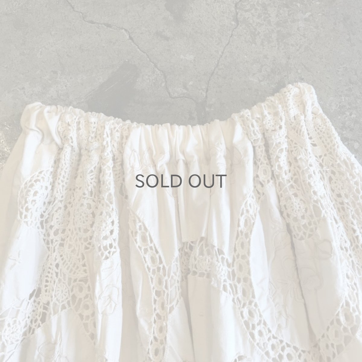 画像7: 【Wiz&Witch】VINTAGE COTTON LACE LONG SKIRT (B) / FREE  (7)