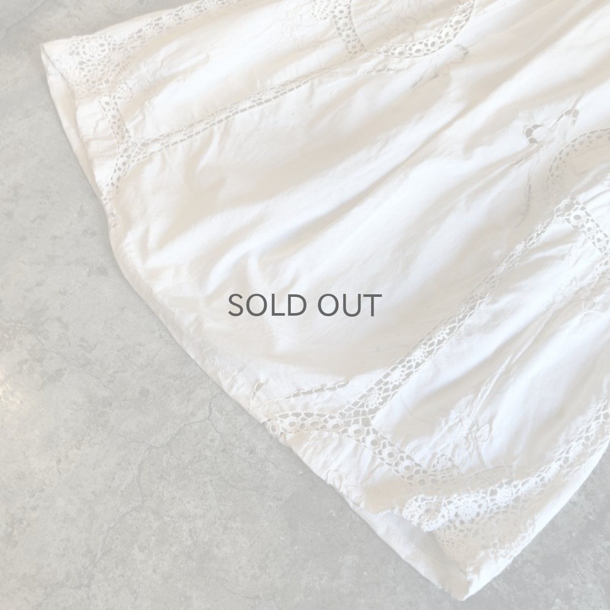 画像4: 【Wiz&Witch】VINTAGE COTTON LACE LONG SKIRT (B) / FREE  (4)