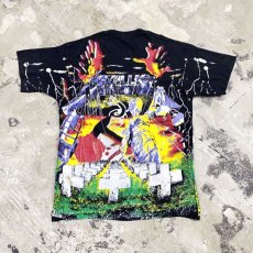 画像2: OLD "METALLICA" BOOTLEG ALL GRAPHIC PATTERN S/S TEE / Mens XL (2)