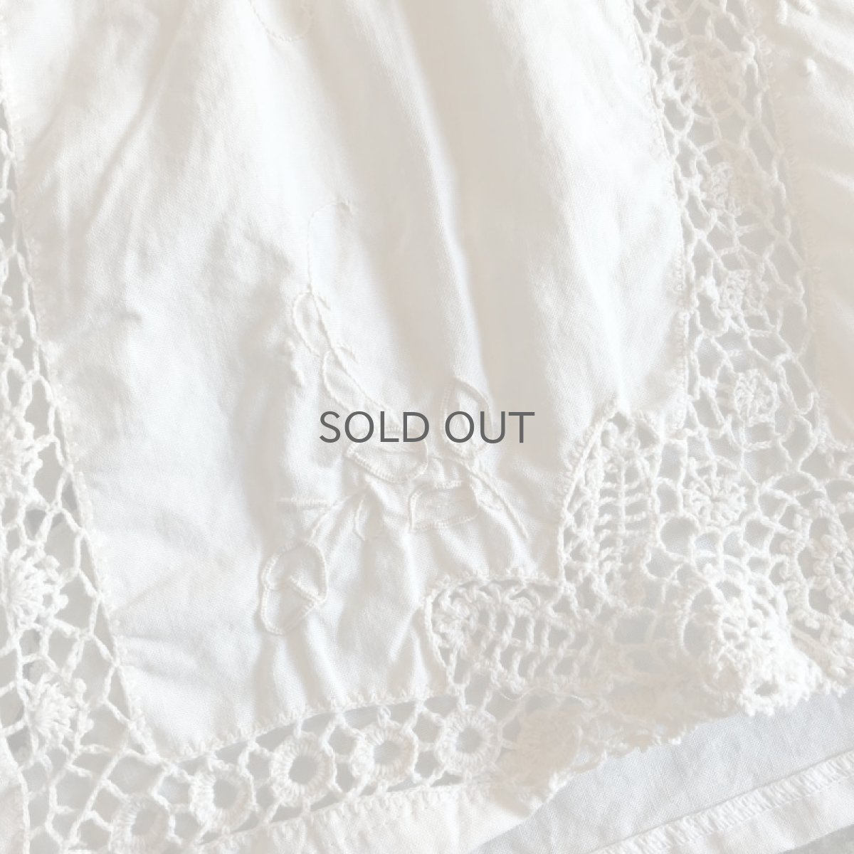 画像8: 【Wiz&Witch】VINTAGE COTTON LACE LONG SKIRT (A) / FREE  (8)