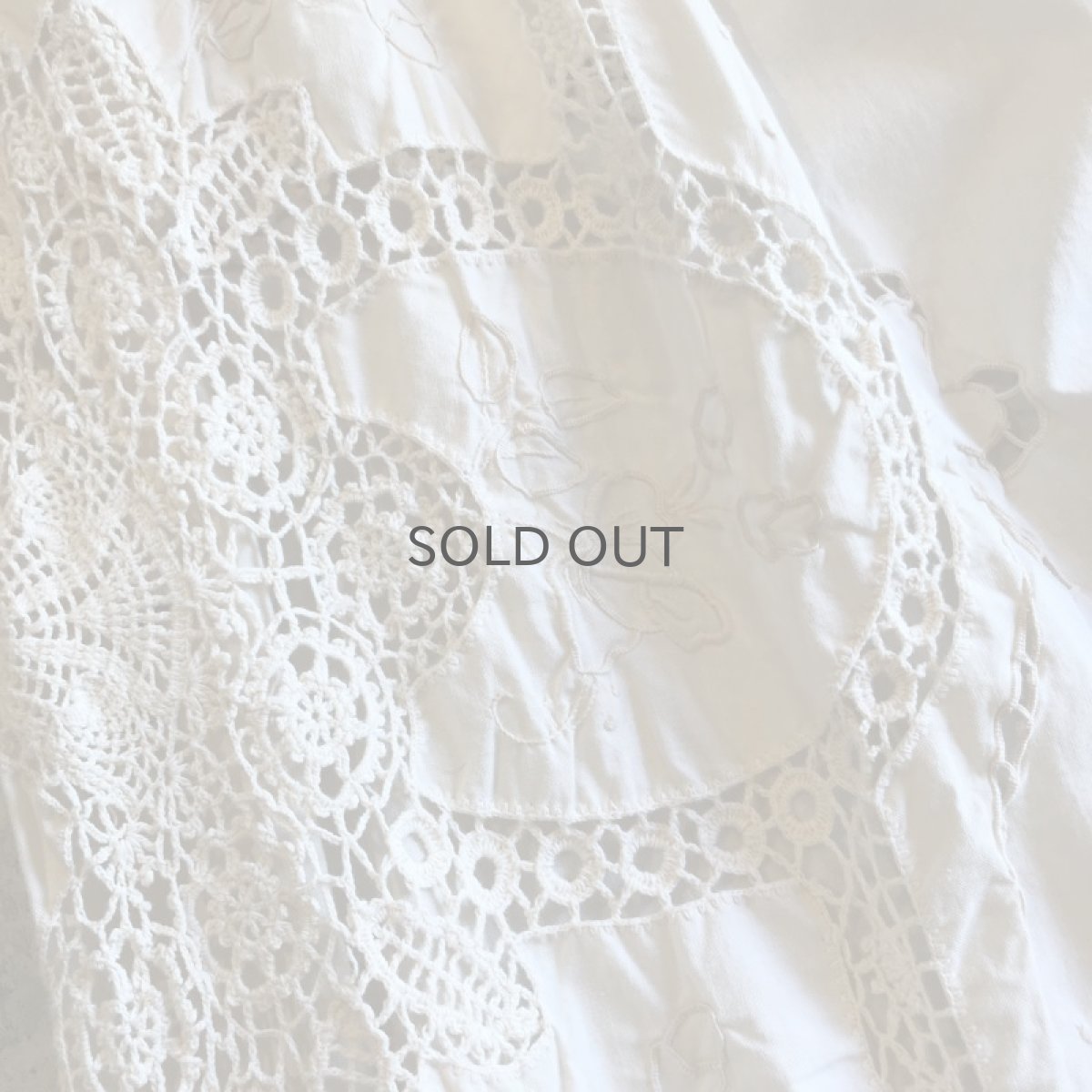 画像5: 【Wiz&Witch】VINTAGE COTTON LACE LONG SKIRT (B) / FREE  (5)