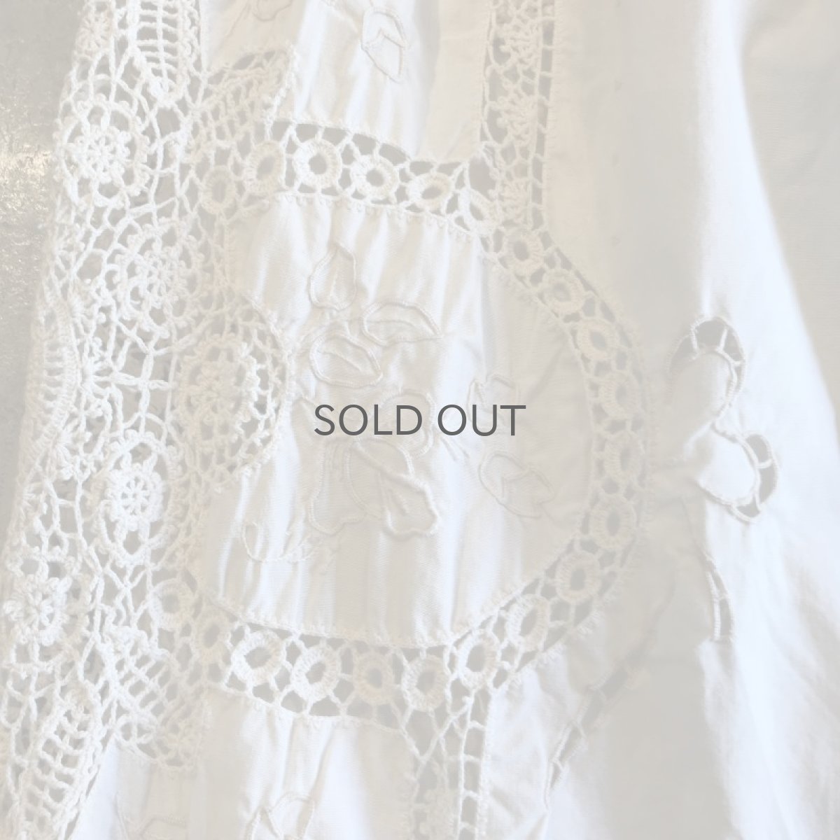 画像7: 【Wiz&Witch】VINTAGE COTTON LACE LONG SKIRT (A) / FREE  (7)