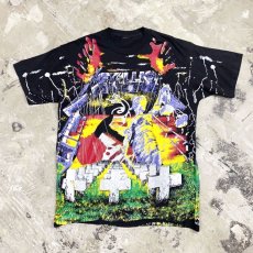 画像1: OLD "METALLICA" BOOTLEG ALL GRAPHIC PATTERN S/S TEE / Mens XL (1)