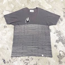 画像1: "STRIPES" ART GRAPHIC PATTERN S/S TEE / Mens XL / MADE IN USA (1)