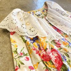 画像3: FLORAL PATTERN LACE COLLAR ONE-PIECE / Ladies S / MADE IN USA (3)