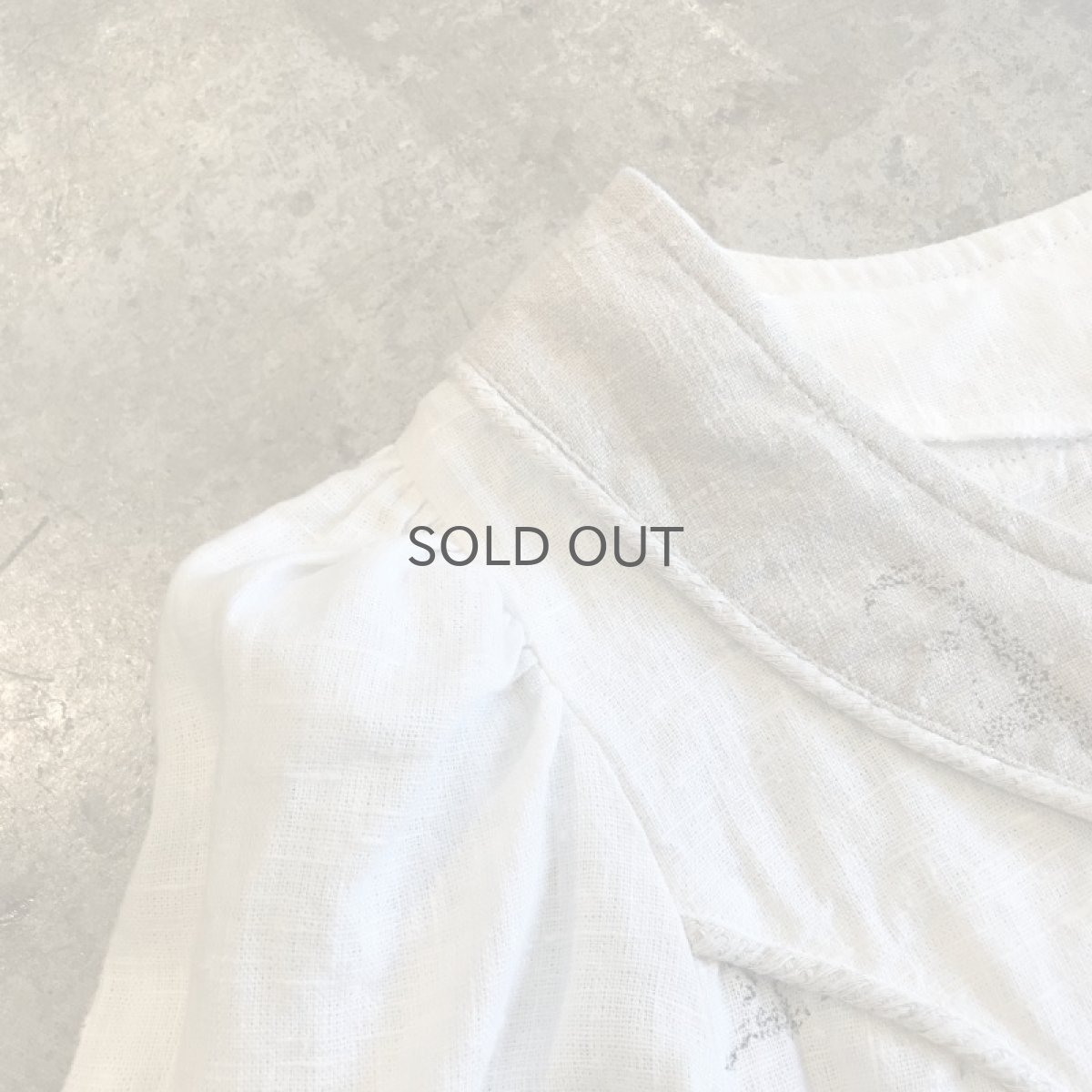 画像7: OLD EURO CORSET DESIGN LINEN TOPS / Ladies M (7)