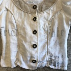 画像8: OLD EURO CORSET DESIGN LINEN TOPS / Ladies M (8)