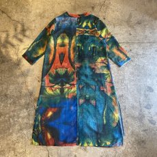 画像2: ARTISTIC PATTERN SIDE SLIT GOWN / Ladies L (2)