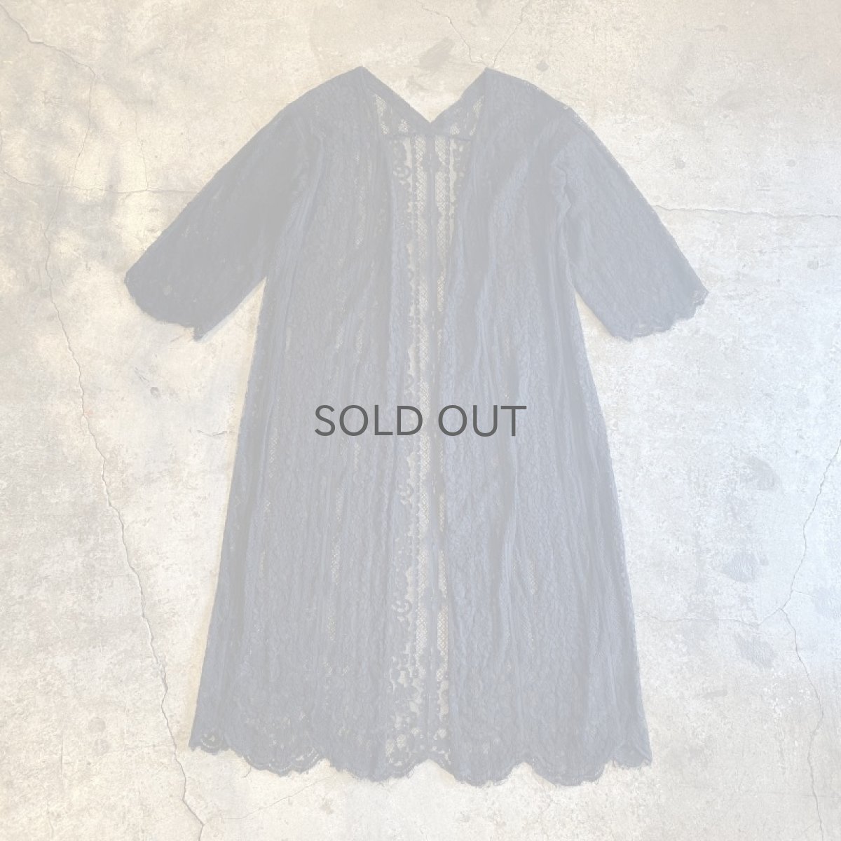 画像1: BLACK COLOR LACE GOWN / Ladies M (1)