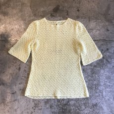 画像1: COLOR CROCHET DESIGN S/S TOPS / Ladies M (1)