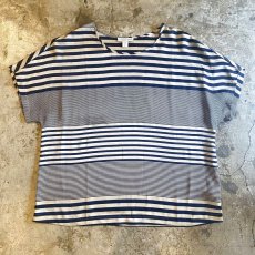 画像1: VARIOUS BORDER PATTERN TOPS / Ladies XL (1)