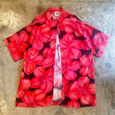 画像1: FLORAL PATTERN TOP BUTTON S/S SHIRT / Ladies M (1)