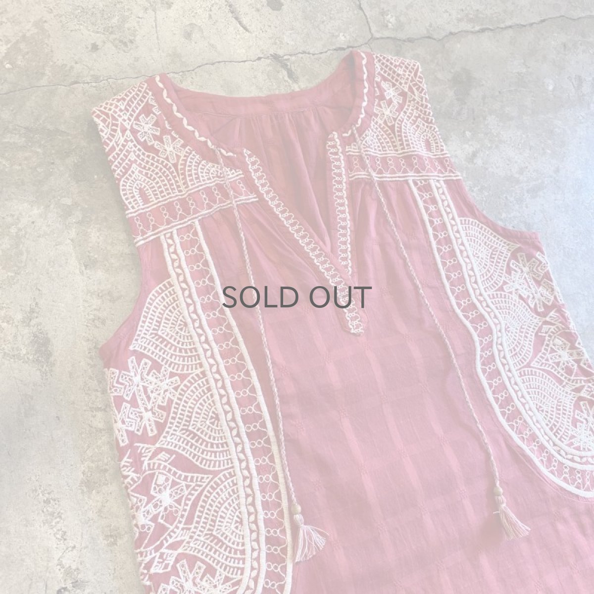 画像3: EMBROIDERY COLOR N/S TOPS / Ladies M (3)