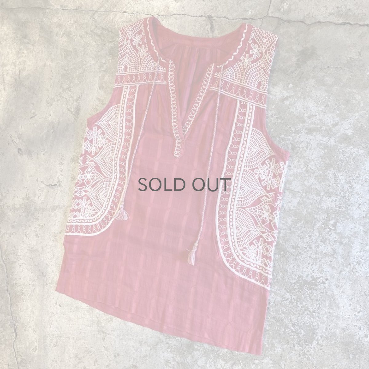 画像4: EMBROIDERY COLOR N/S TOPS / Ladies M (4)