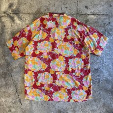 画像2: OLD FLORAL PATTERN SHIRTS / Ladies L (2)