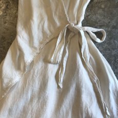 画像8: LINEN ASYMMETRY FRINGE DESIGN ONE-PIECE / Ladies M(38) (8)