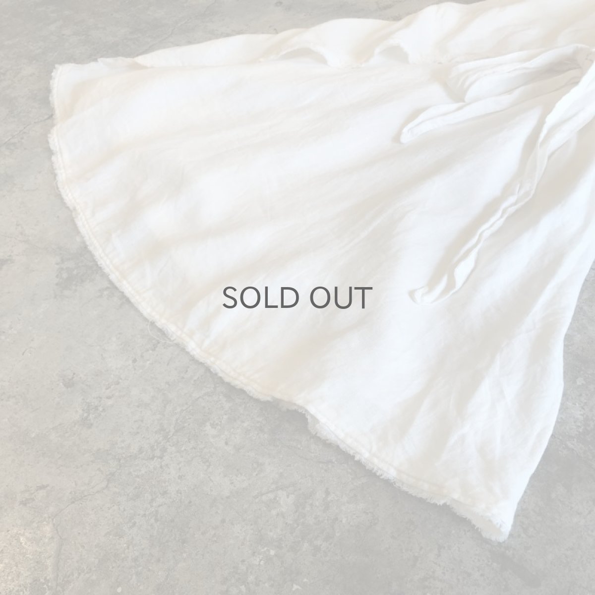 画像4: LINEN ASYMMETRY FRINGE DESIGN ONE-PIECE / Ladies M(38) (4)