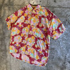 画像3: OLD FLORAL PATTERN SHIRTS / Ladies L (3)