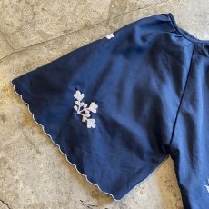 画像5: FLORAL EMBROIDERY FLARE S/S TOPS / Ladies M (5)