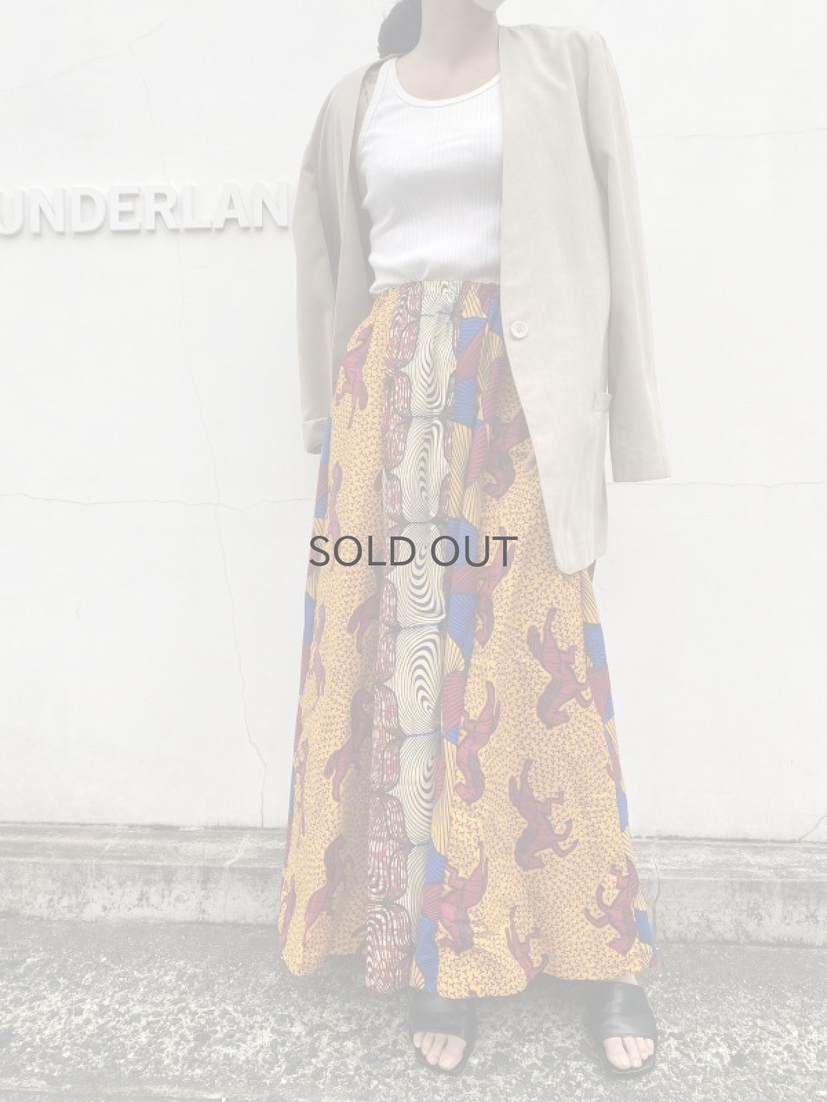 画像9: 【Wiz&Witch】AFRICAN BATIK MULTI LONG SKIRT / FREE  (9)