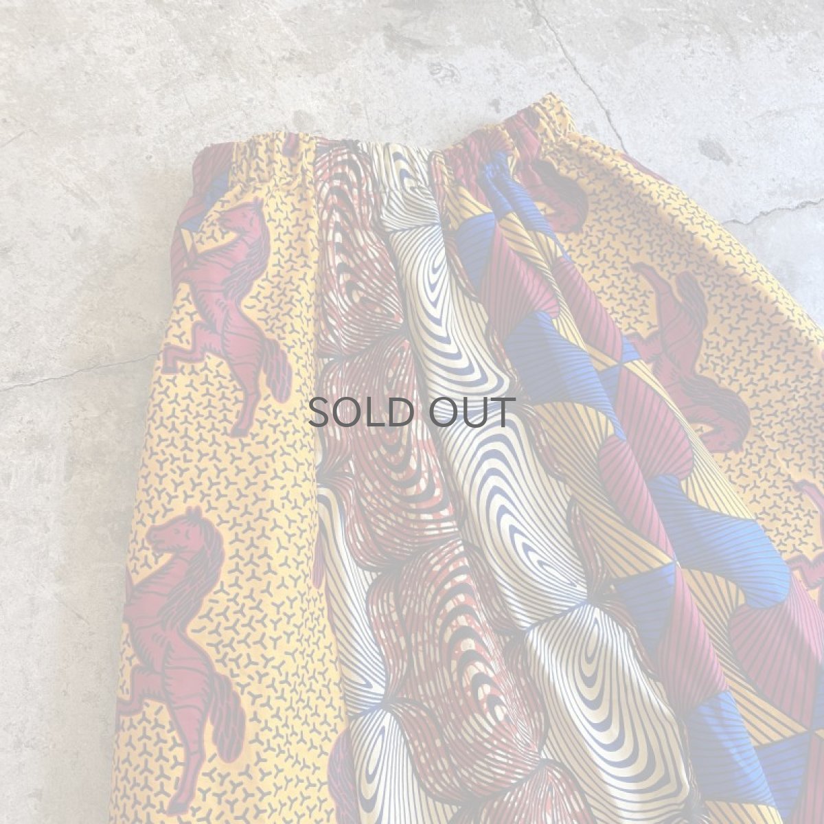 画像3: 【Wiz&Witch】AFRICAN BATIK MULTI LONG SKIRT / FREE  (3)