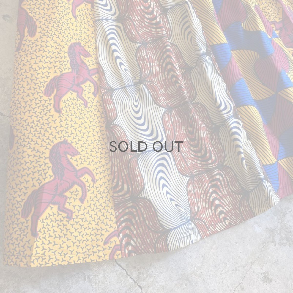 画像6: 【Wiz&Witch】AFRICAN BATIK MULTI LONG SKIRT / FREE  (6)