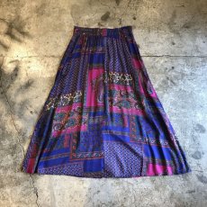 画像2: ALL OVER COLOR PATCHWORK PATTERN SKIRT / W29~W30(12) / MADE IN USA (2)