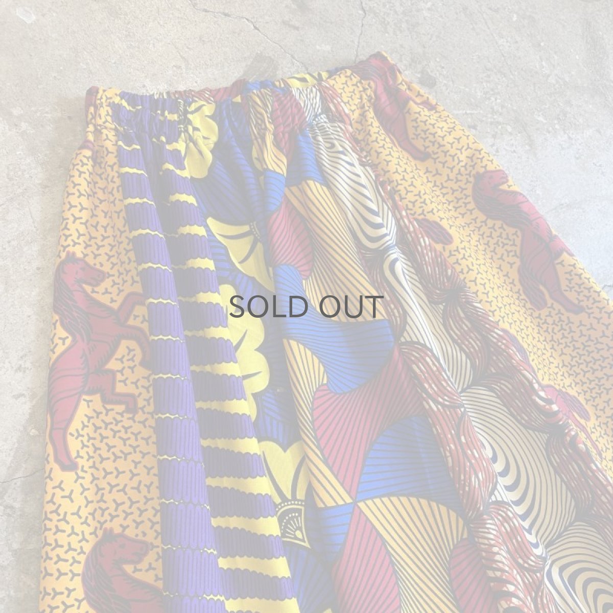 画像4: 【Wiz&Witch】AFRICAN BATIK MULTI LONG SKIRT / FREE  (4)