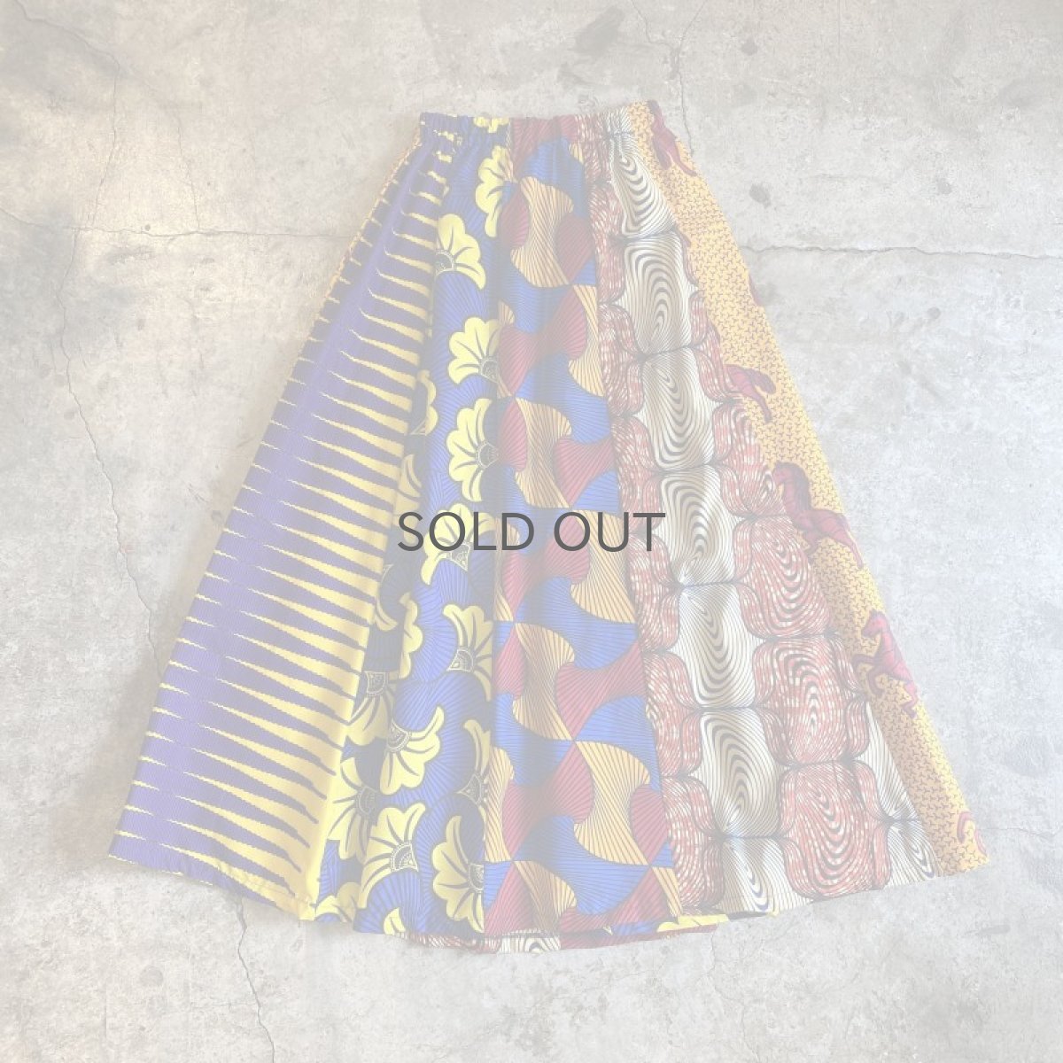 画像2: 【Wiz&Witch】AFRICAN BATIK MULTI LONG SKIRT / FREE  (2)