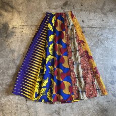 画像2: 【Wiz&Witch】AFRICAN BATIK MULTI LONG SKIRT / FREE  (2)