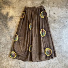 画像8: TIE DYE PATTERN DESIGN FLARE SKIRT / FREE (8)