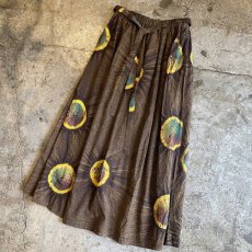 画像4: TIE DYE PATTERN DESIGN FLARE SKIRT / FREE (4)