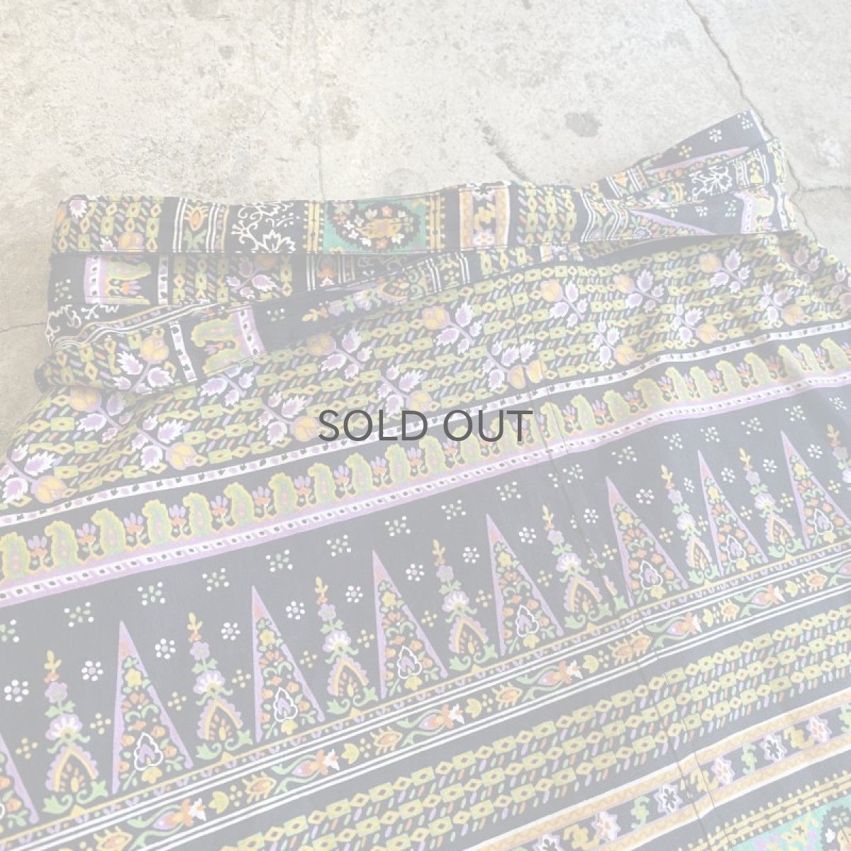 画像8: ALL OVER PATTERN DESIGN WRAP SKIRT / FREE (8)