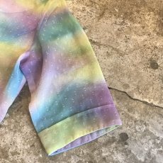 画像6: RAINBOW COLOR BACK BUTTON DESIGN SHEER S/S TOPS / Ladies M (6)