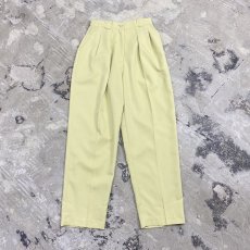 画像1: PALE YELLOW COLOR TAPERED SLACKS / W25~W29 (1)